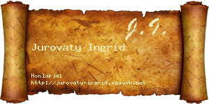 Jurovaty Ingrid névjegykártya
